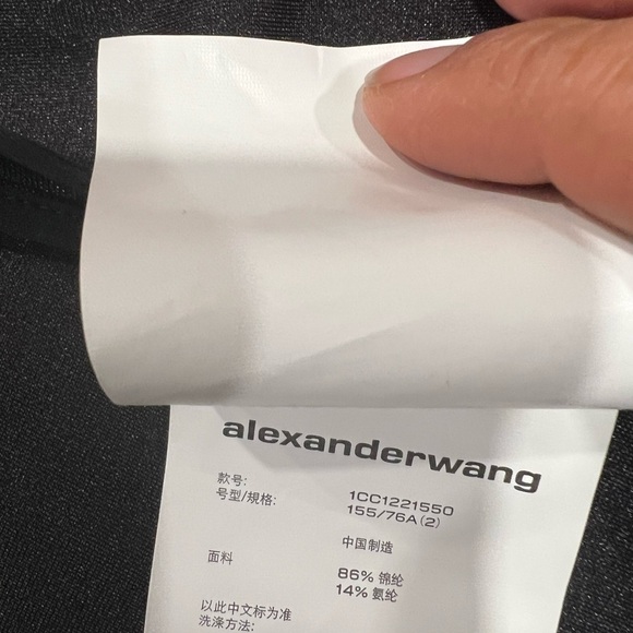 ALEXANDER WANG  crystal-embellished split-cuff shirt 1CC1221550-00. - Picture 13 of 16